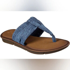 NEW Sketchers denim knot flip flops Sandals Size 6